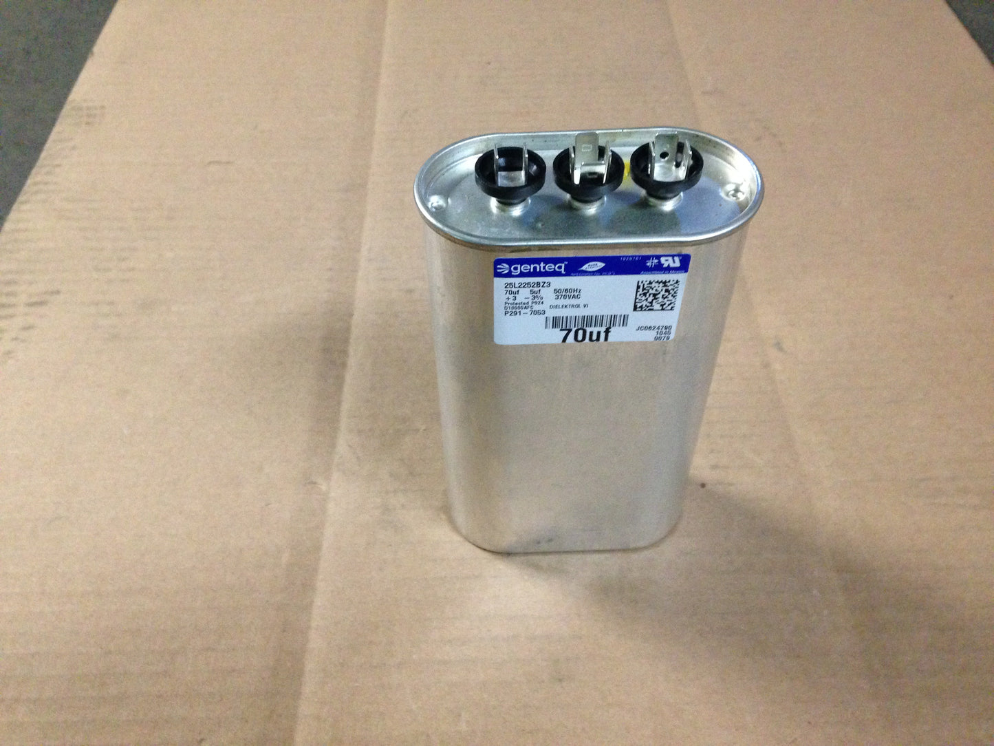 70 + 5 MFD x 370 VAC Oval Dual Run Capacitor