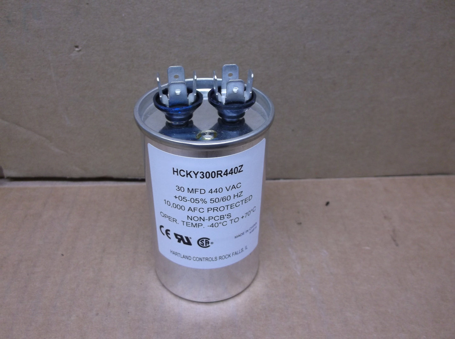 30 MFD x 440 VAC Round Run Capacitor
