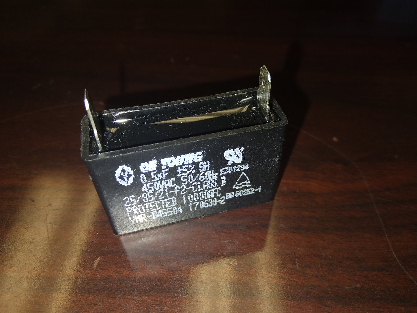 0.5MF X 450VAC Rectangle Dry Start Capacitor For Model# AM006JNGDCH 50/60 Hz