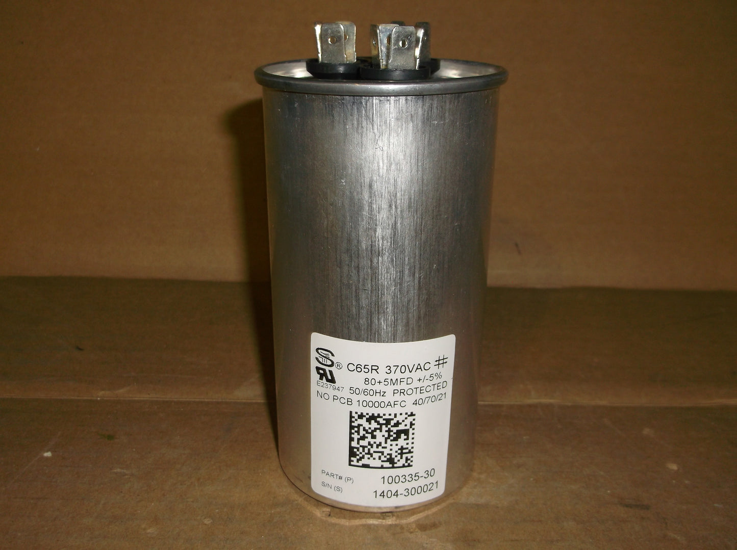 80+5 MFD x 370VAC Round Dual Run Capacitor