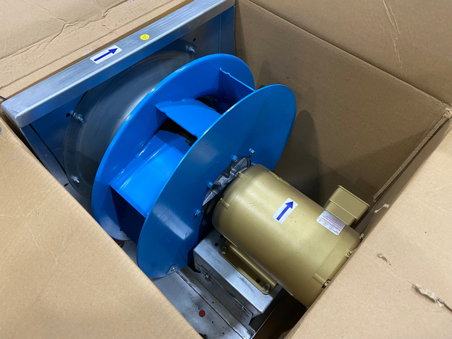 20 Single Inlet Direct Drive Plenum Fan w/3HP 575 Volt Motor RPM 1495