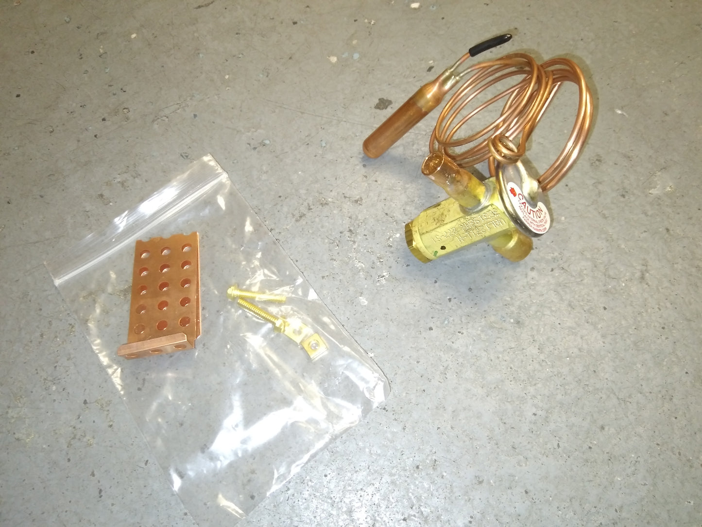 3/8" X 1/2" ODF 6 Ton Thermal Expansion Valve w/30" Capillary R-410A