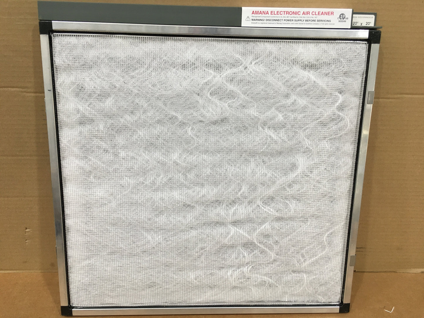 20" X 20" High Efficiency Electronic Air Cleaner 24 VAC Merv-10