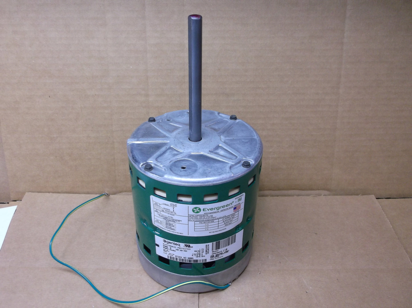 Motor de soplador de accionamiento directo ECM de 1/2 HP, 115-230/50-60/1 RPM: 1070/5 velocidades