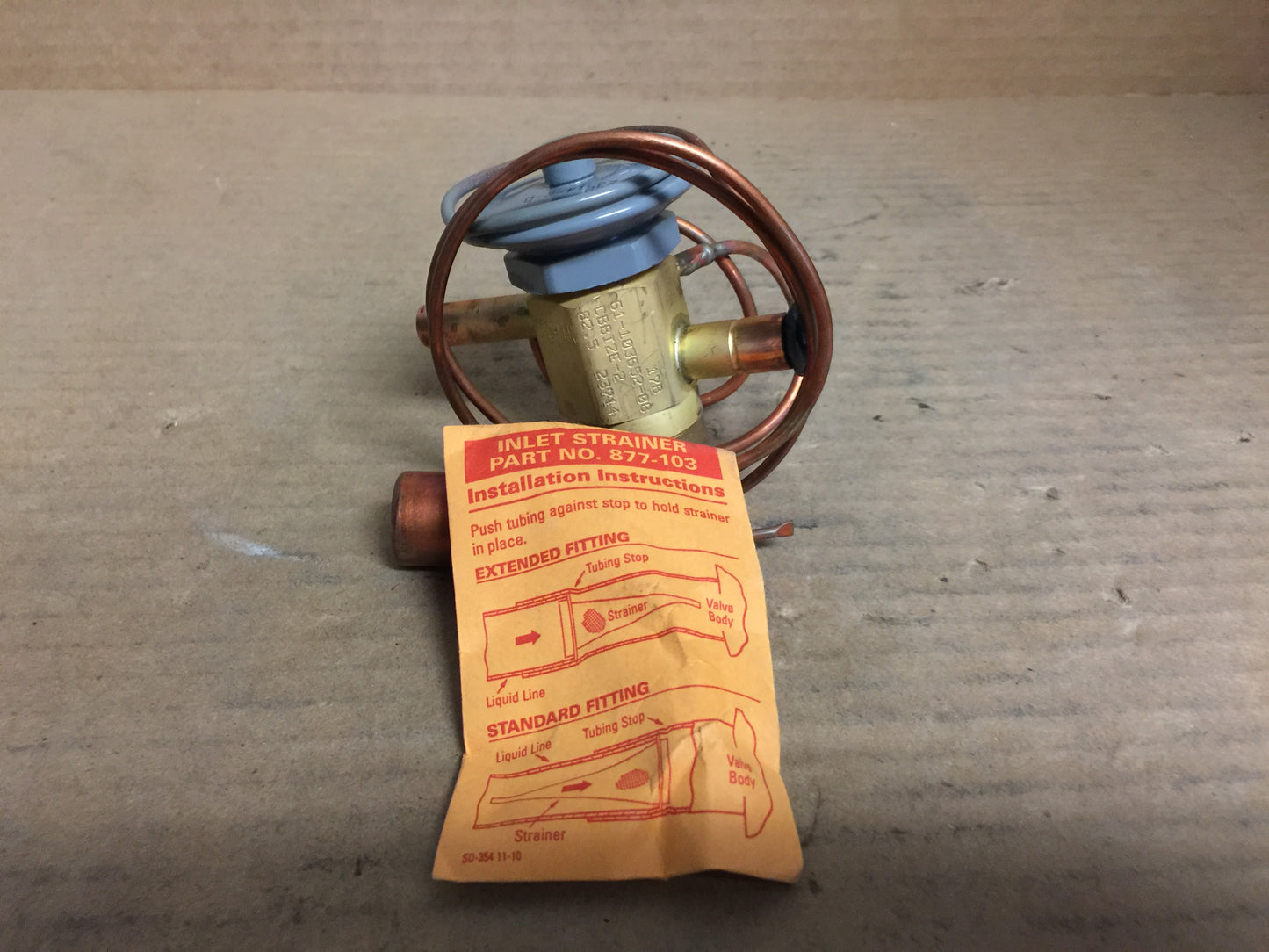 Válvula de expansión térmica de 3 toneladas con filtro; R-410A