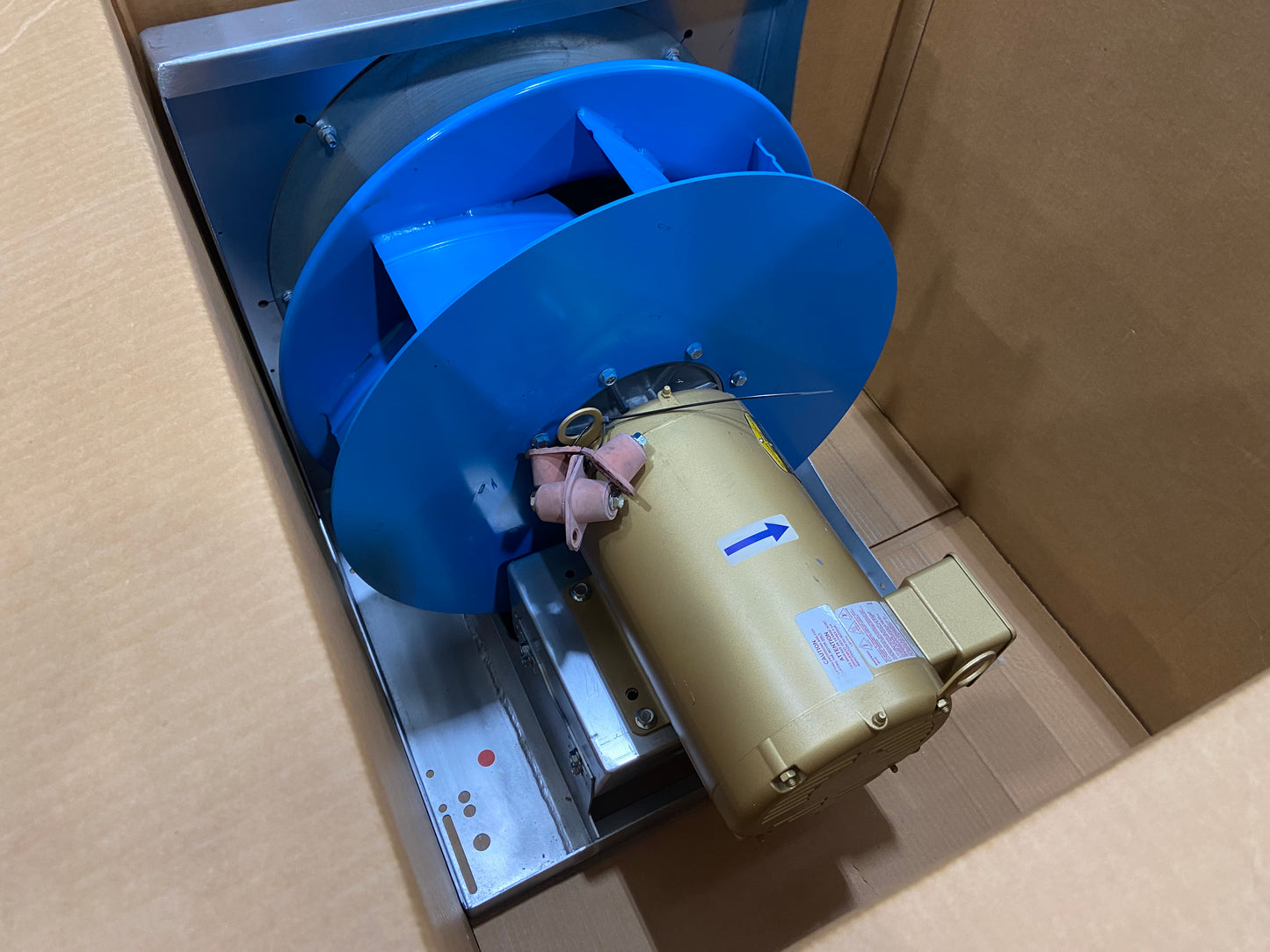 20" Single Inlet Direct Drive Plenum Fan w/5HP 575 Volt Motor RPM 1870