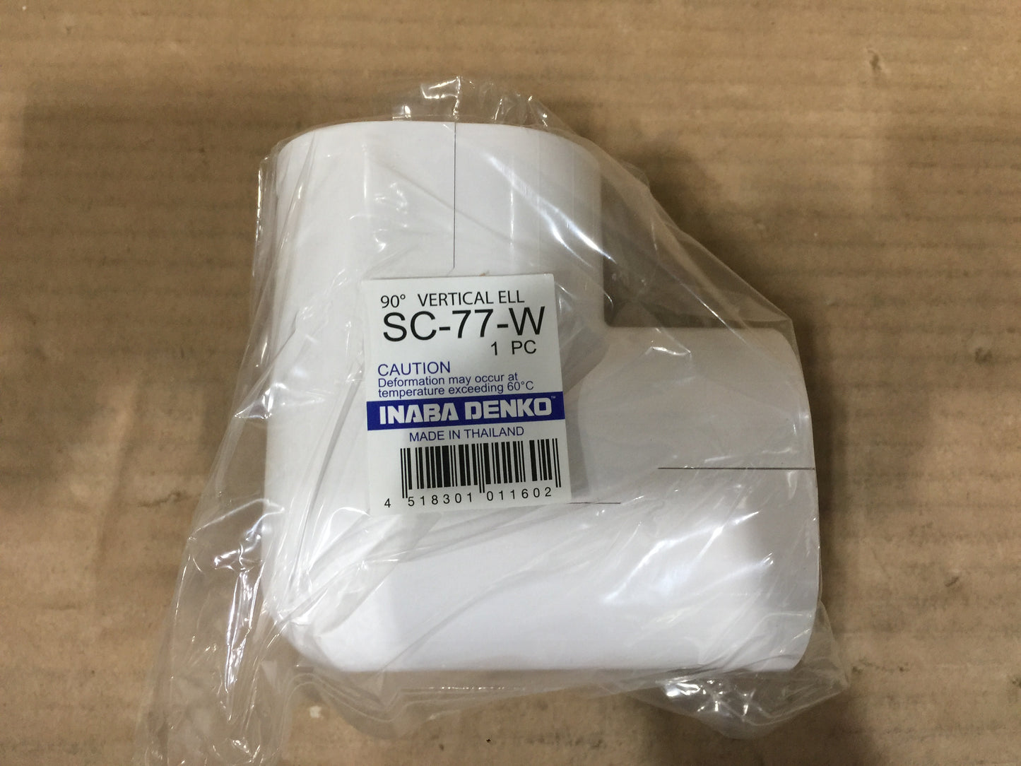 Elbow; Slimduct 90 Deg. Vertical Elbow, Sold As 10Pk