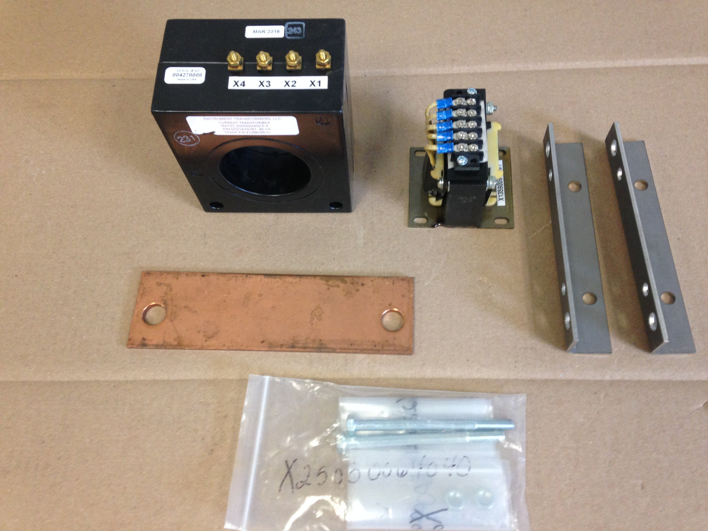 Transformer Kit, Variable Ratio Current, 50 Hz, Phase:1