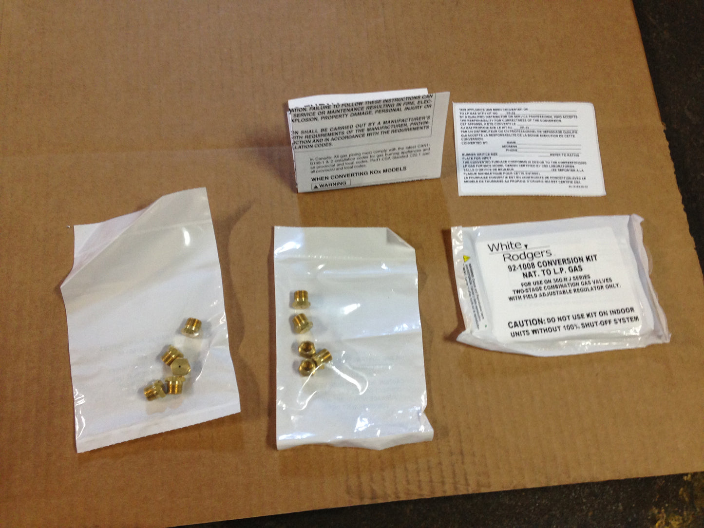 Natural Gas to LP Conversion Kit