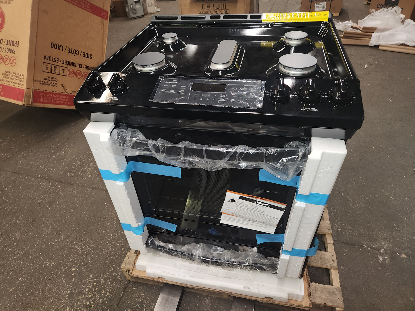 30" Black Slide-In Front-Control Convection Gas Range with No Preheat Air Fry