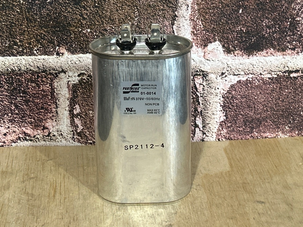 370 Vac, 55MFD 50/60 Hz, Oval Capacitor