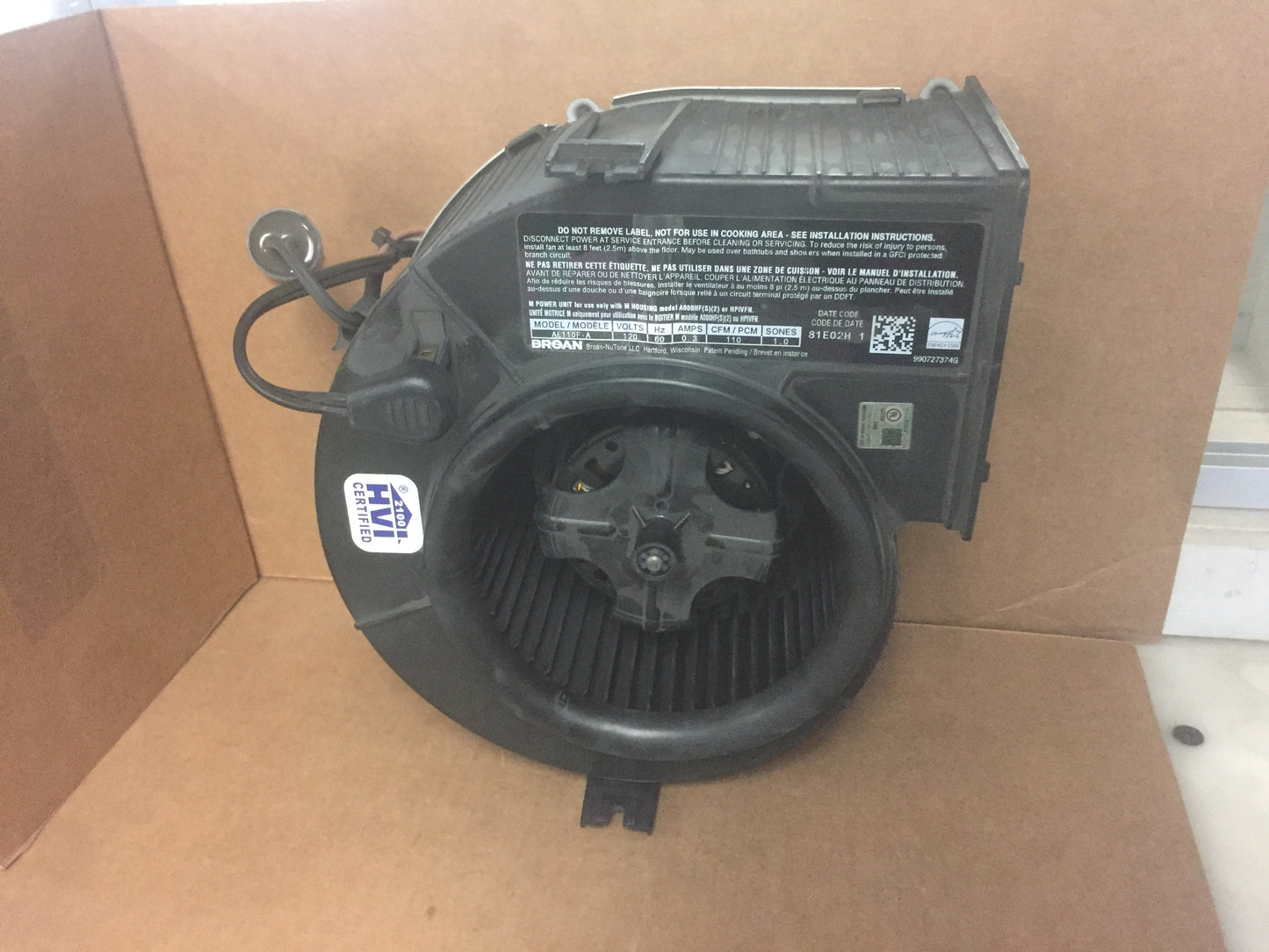 Blower Wheel and Housing with Motor