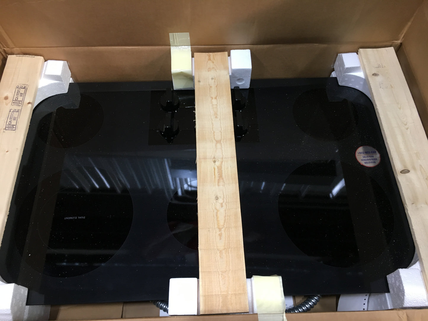 36" Electric Ceramic Glass Cooktop with Dual Radiant Element