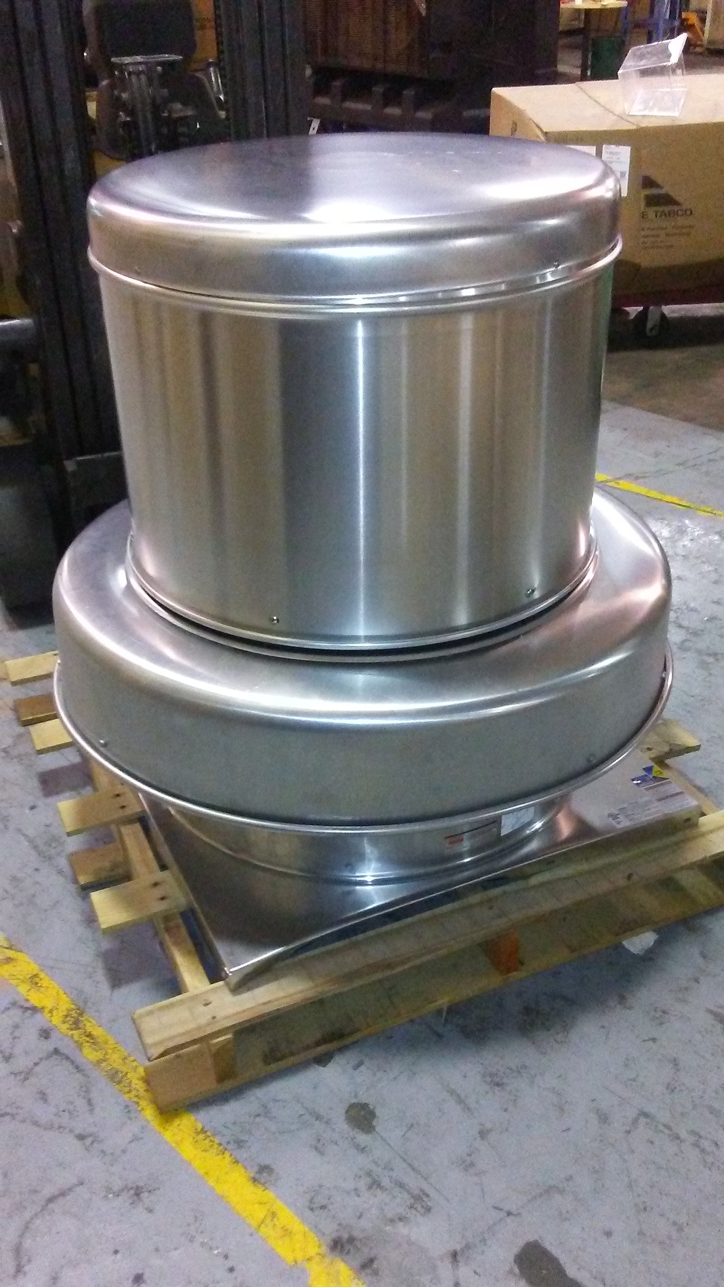 Downblast Ventilator Without Motor and Drive, Belt, Roof, Motor HP Range 1/4 to 2