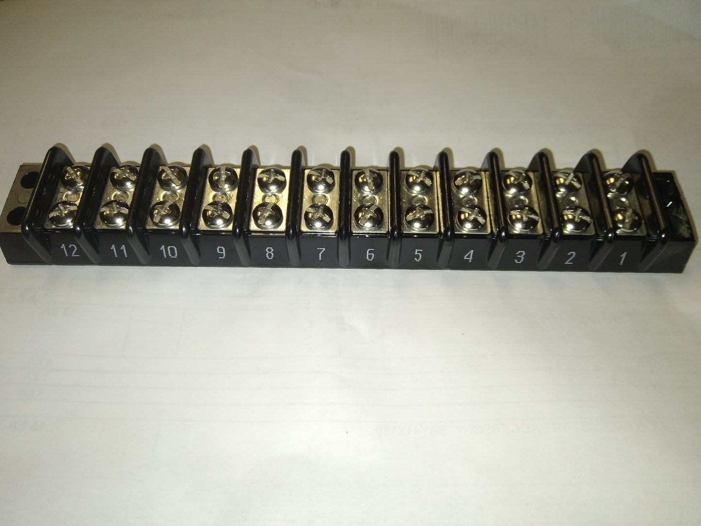 12 Pole Double Row Terminl Block 30Amp 600V