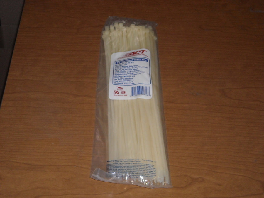 14" Standard Cable Ties - 100/Pack