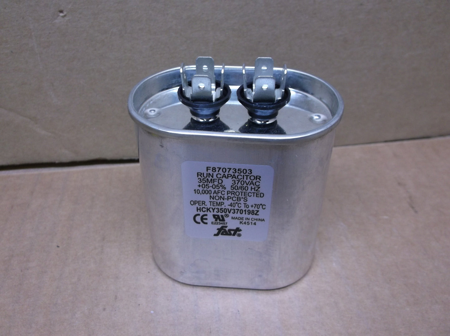 35 MFD x 370 VAC Oval Run Capacitor