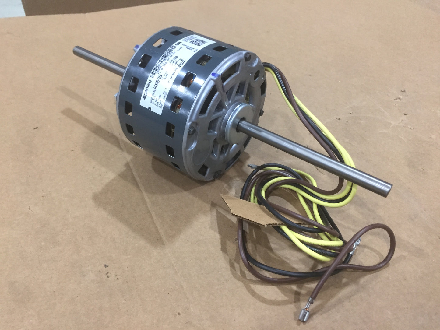 Motor de doble eje de 1/3 HP, 460/60/1, 1075 RPM, 1 velocidad