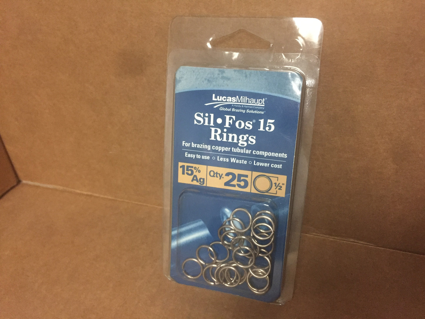 Sil Fos 15%Ag Ring 1/2 Od (25 Per Pack) "