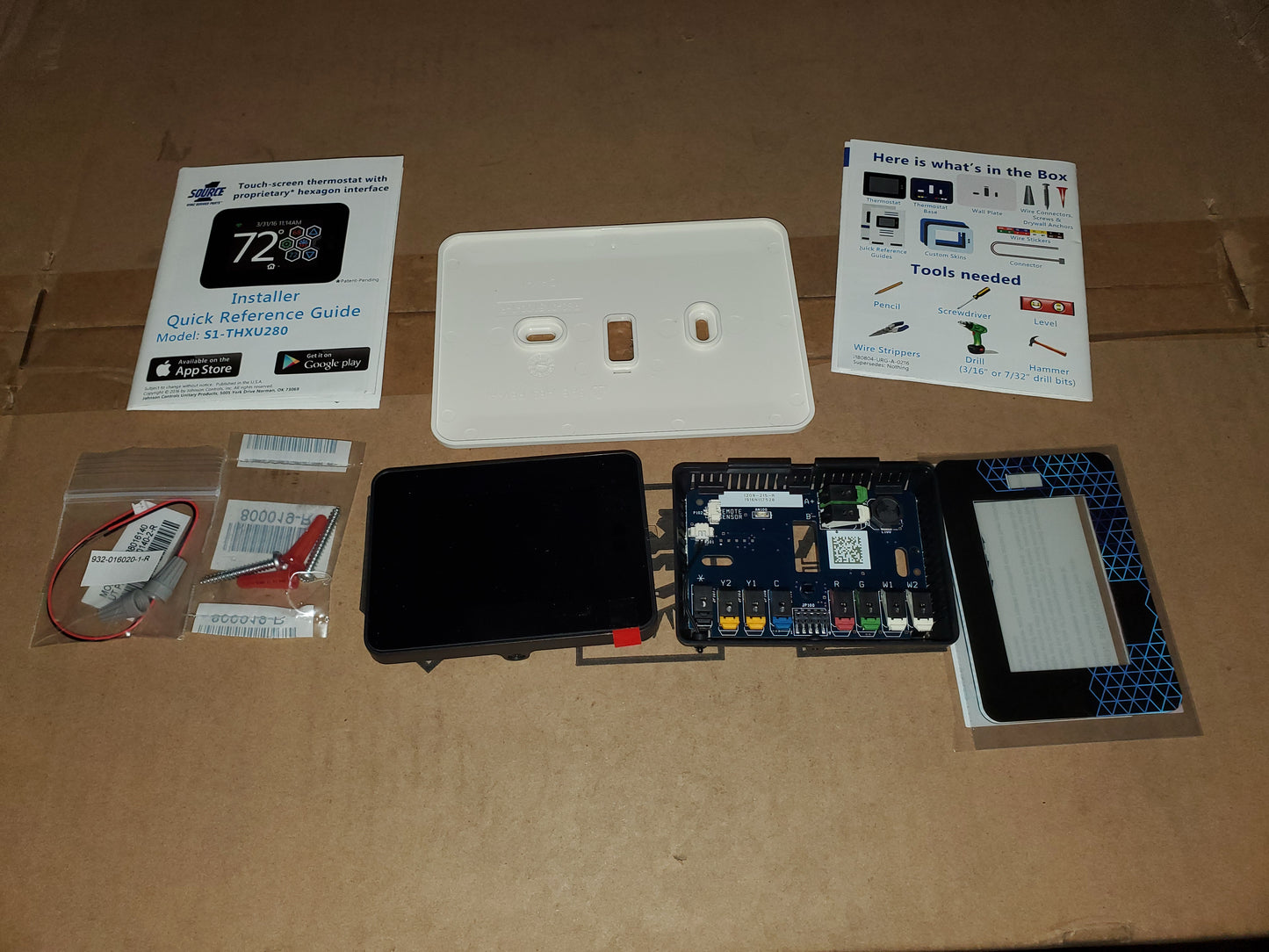 Touch-Screen Thermostat with Proprietary Hexagon Interface-Color Black