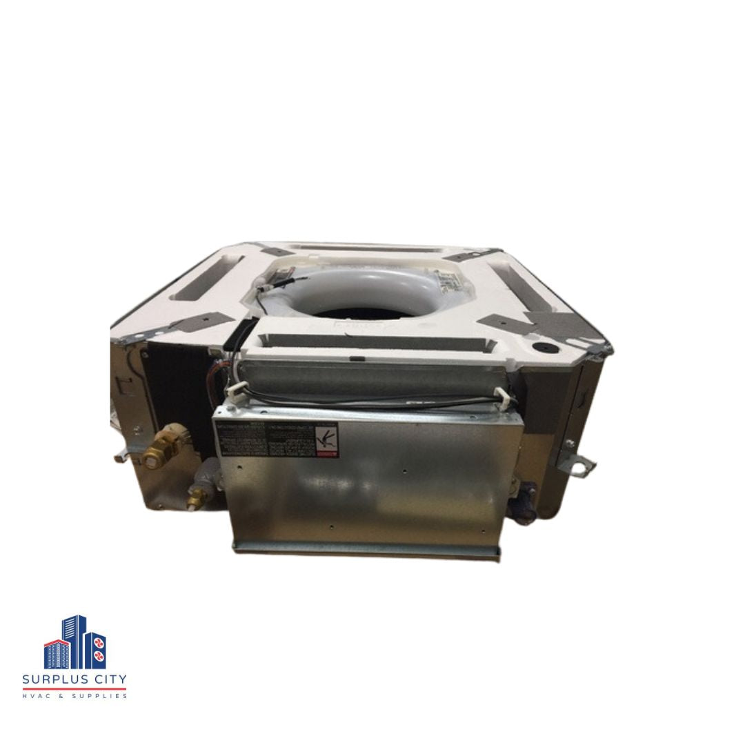 Fan coil de casete para interiores de una sola zona, de 15 000 Btu, montado en el techo; 208-230/60/1, R-410A, Seer 21