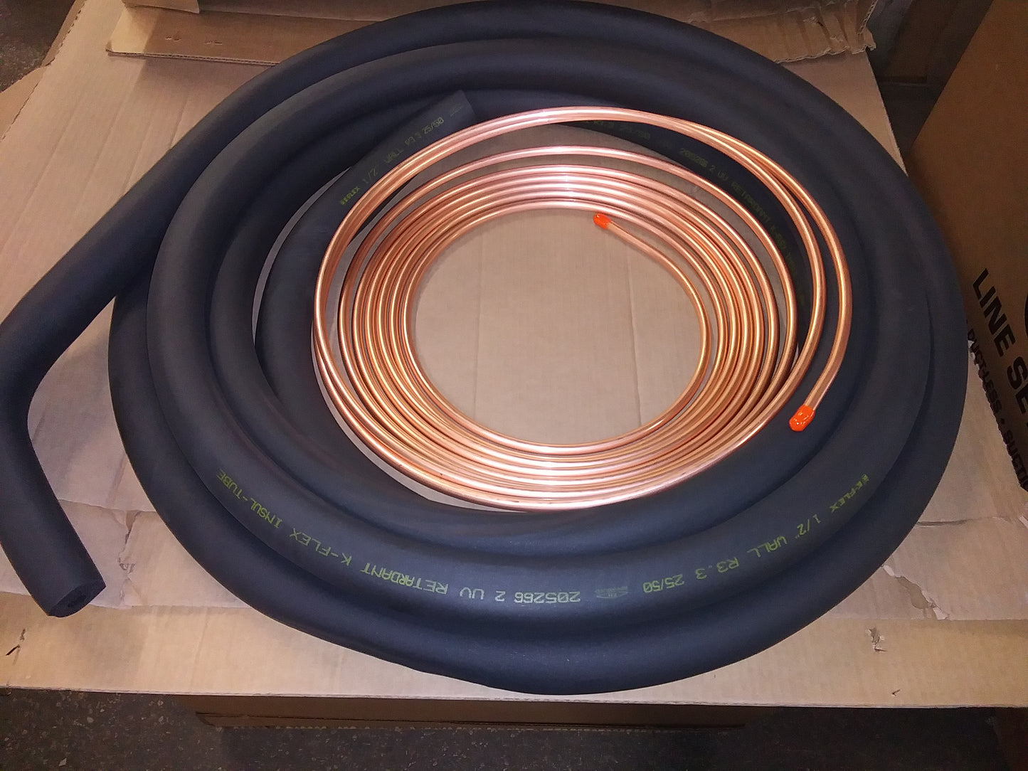 3/8" x 3/4" x 30' Lineset; Sweat, 1/2" Insulation