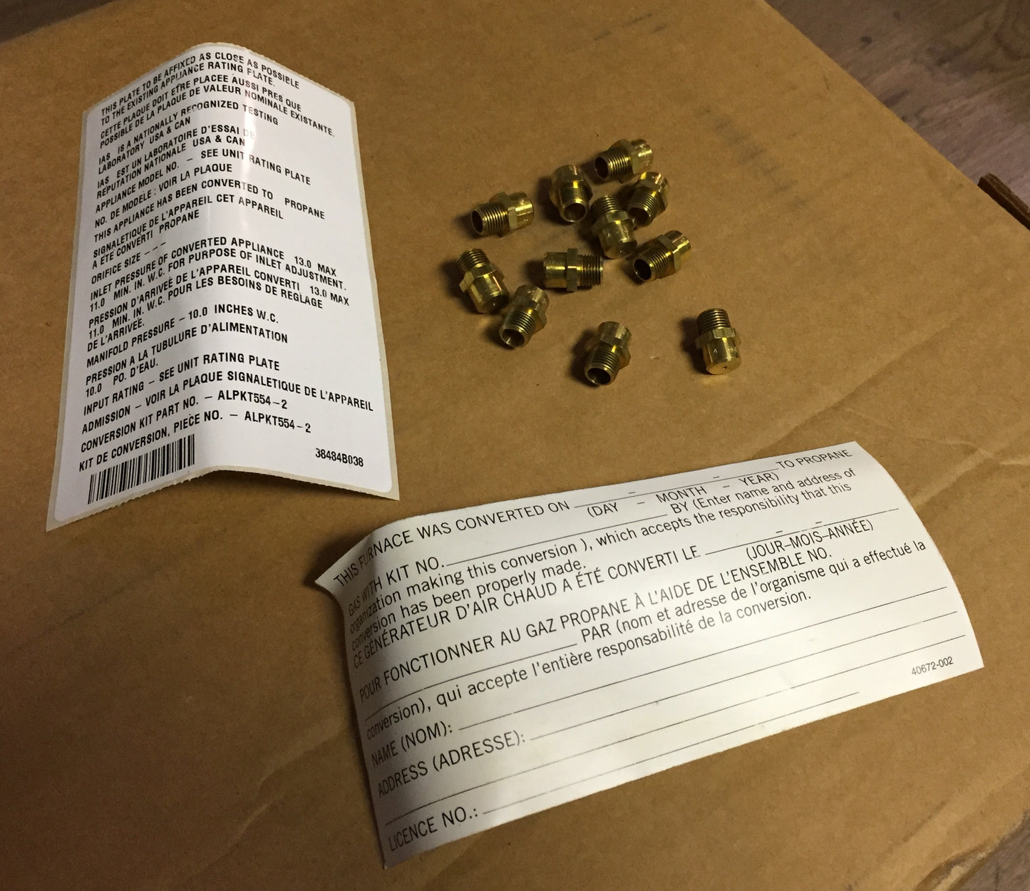 Natural To LP Conversion Kit