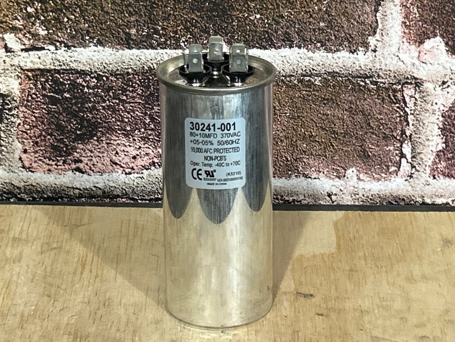 370 Vac, 80+10MFD 50/60 Hz, Round Capacitor