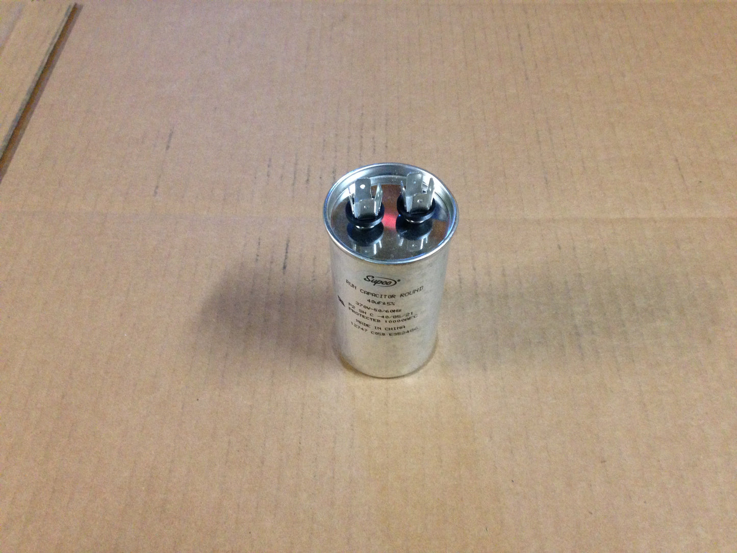 40UF x 370V Round Run Capacitor, 50-60