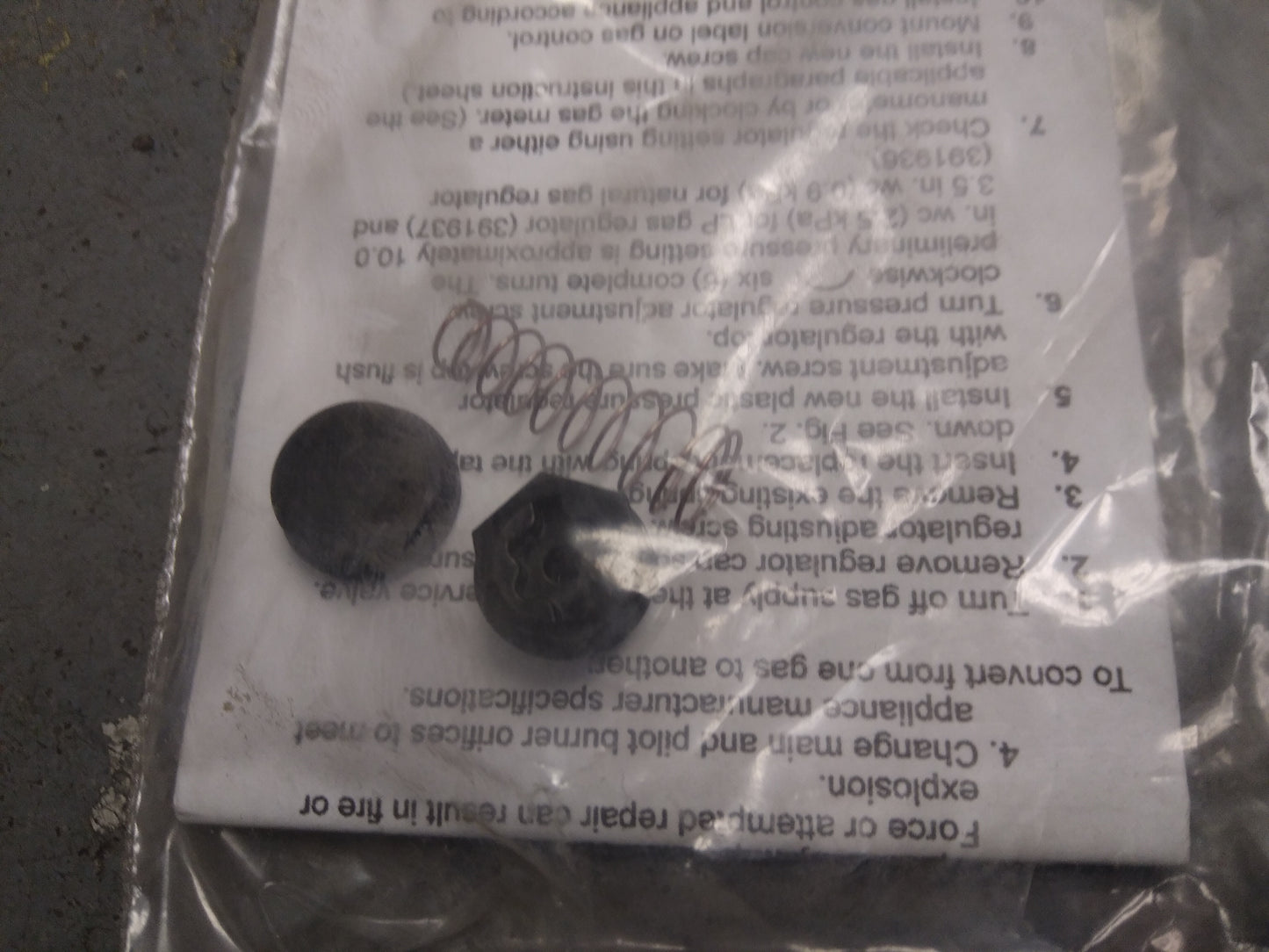 Natural Gas to LP Conversion Kit for Use with V/VR 800 Type Standard Gas Valves