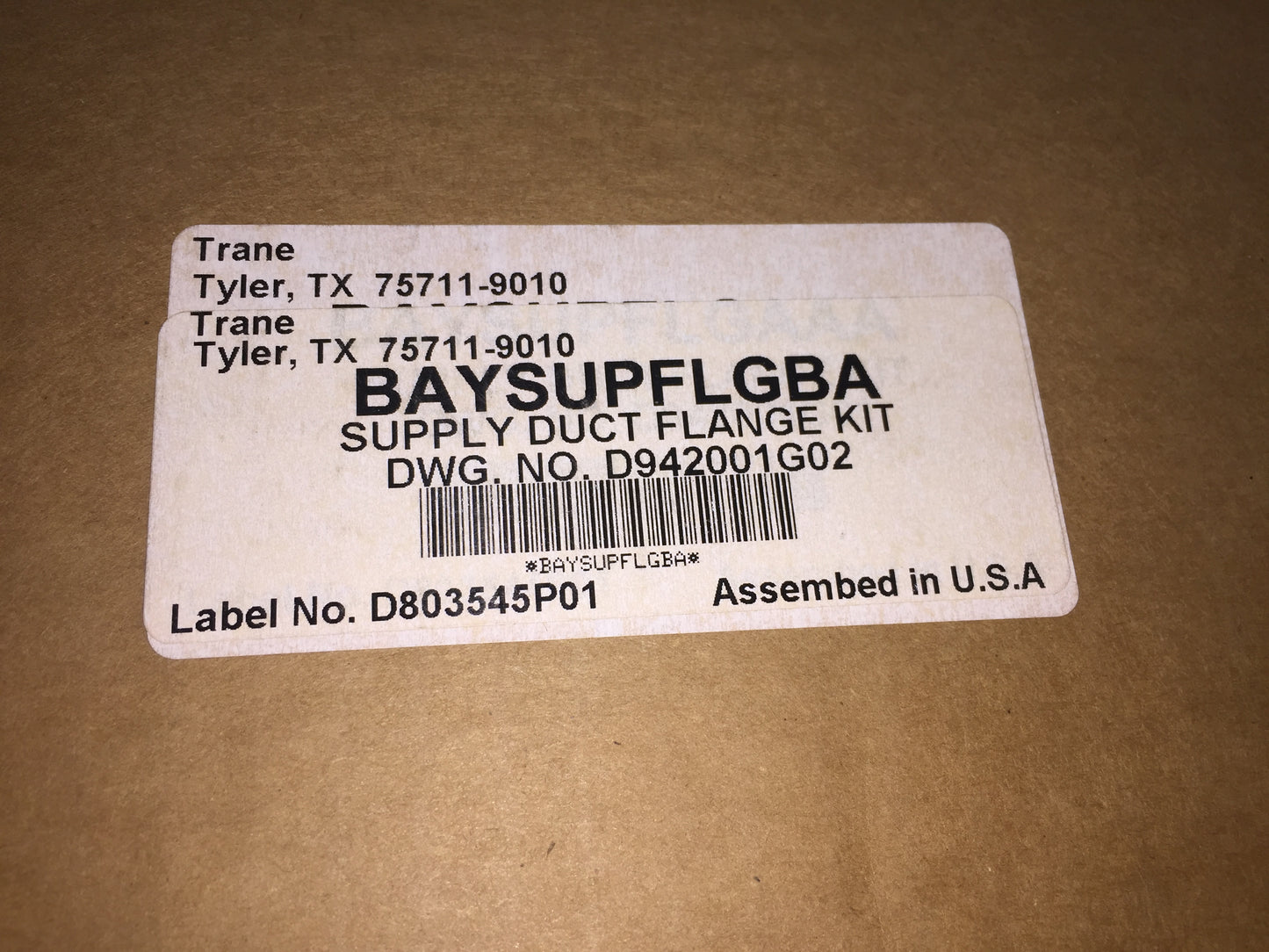 Duct Flange Kit for B Cabinet