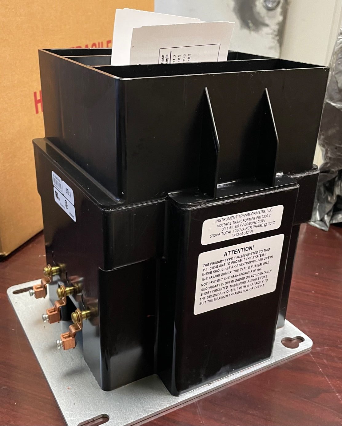 500 VA/250 VA Current Transformer, 3300 Primary and 120 Secondary