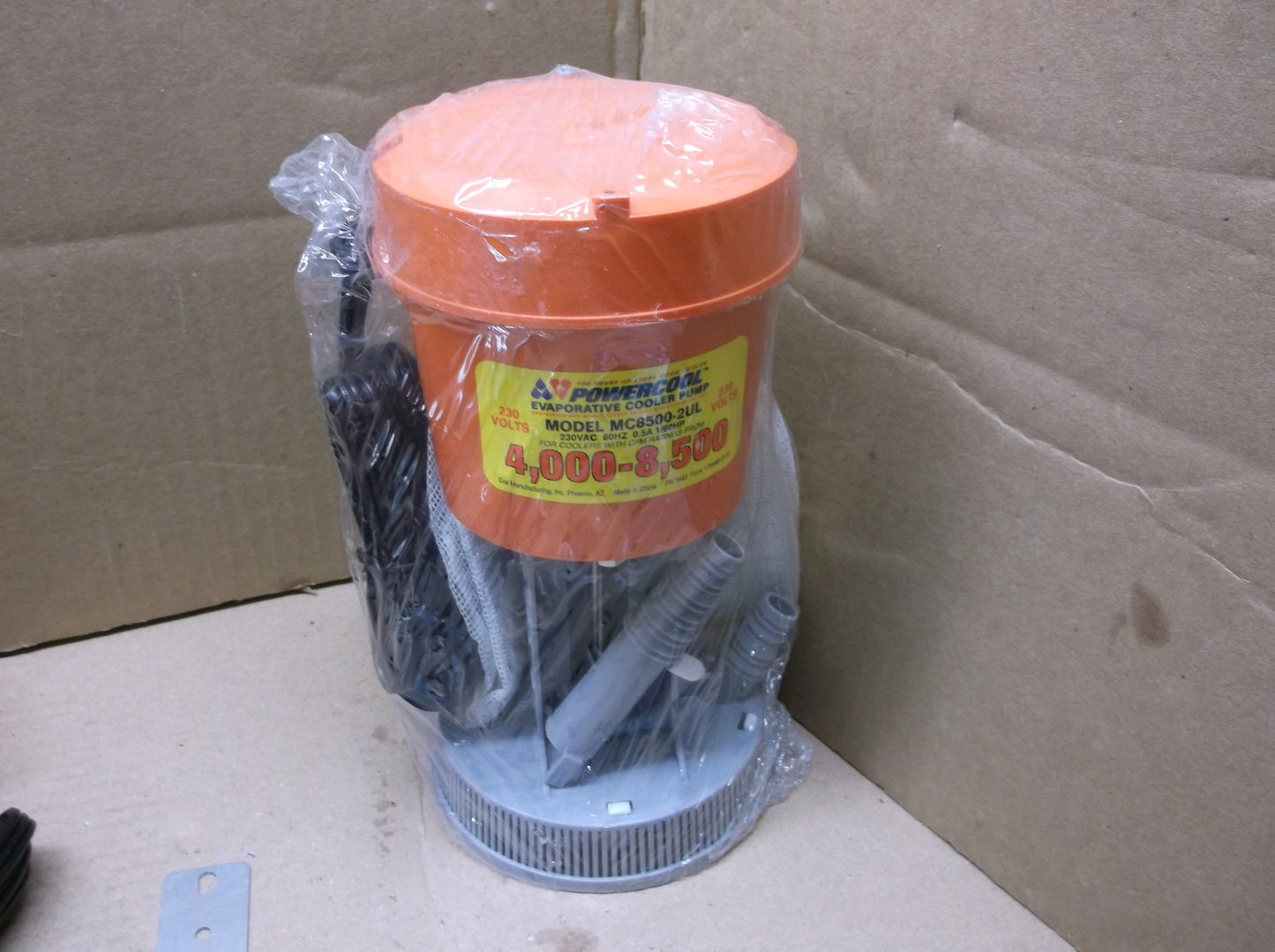 BOMBA DE ENFRIADOR EVAPORATIVO POWERCOOL DE 1/60 HP, 230/60/1