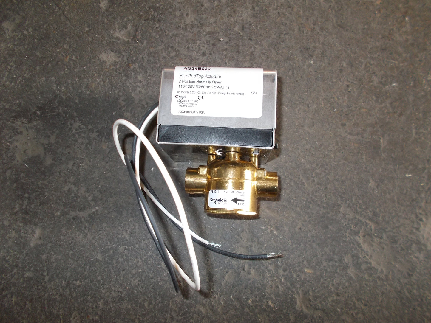 1/2" Erie PopTop Valve Assembly; 110/120V, 50-60Hz, 6.5 Watts