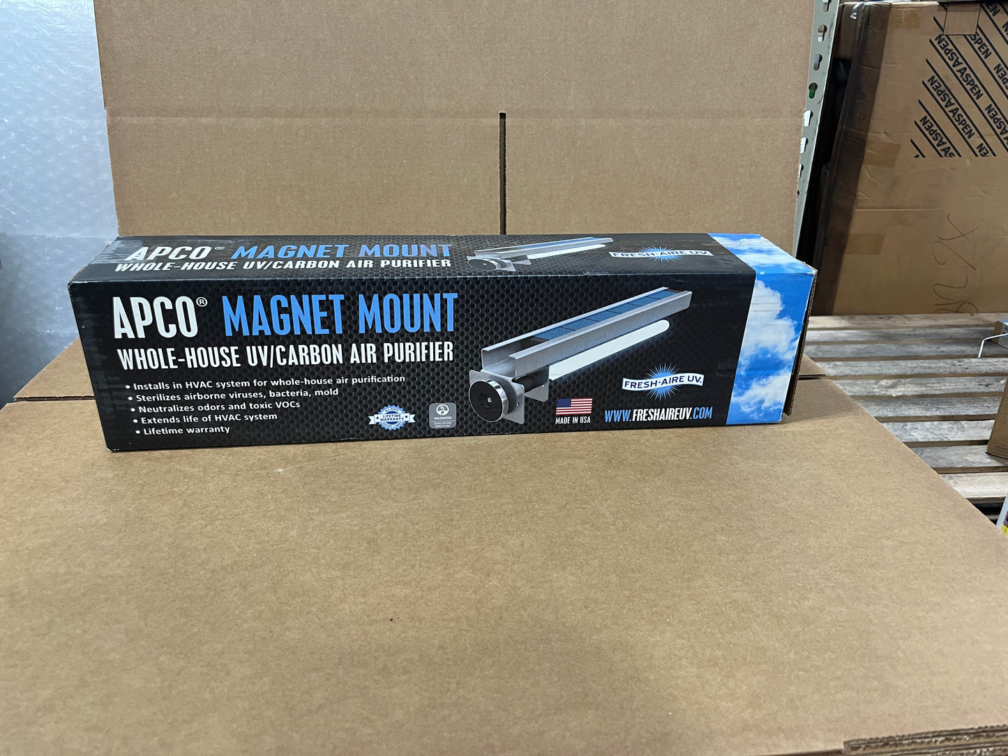 Apco In-Duct Whole House Air Purifier W/ Single Lamp, Voltage: 18-32, Hertz: 60