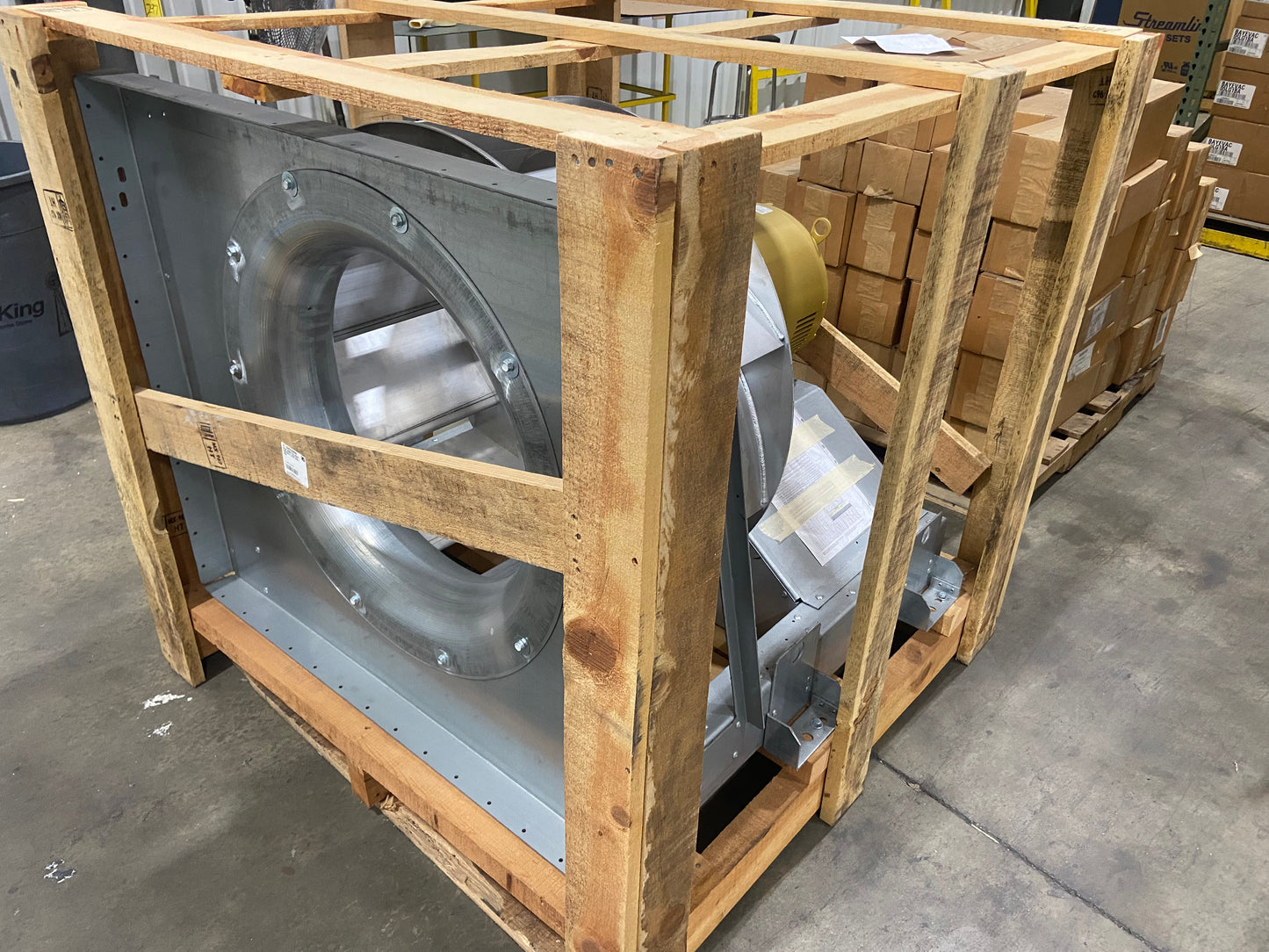 34" Single Inlet Direct Drive Plenum Fan w/25HP 208-460 Volt 3 Ph Motor RPM 1620