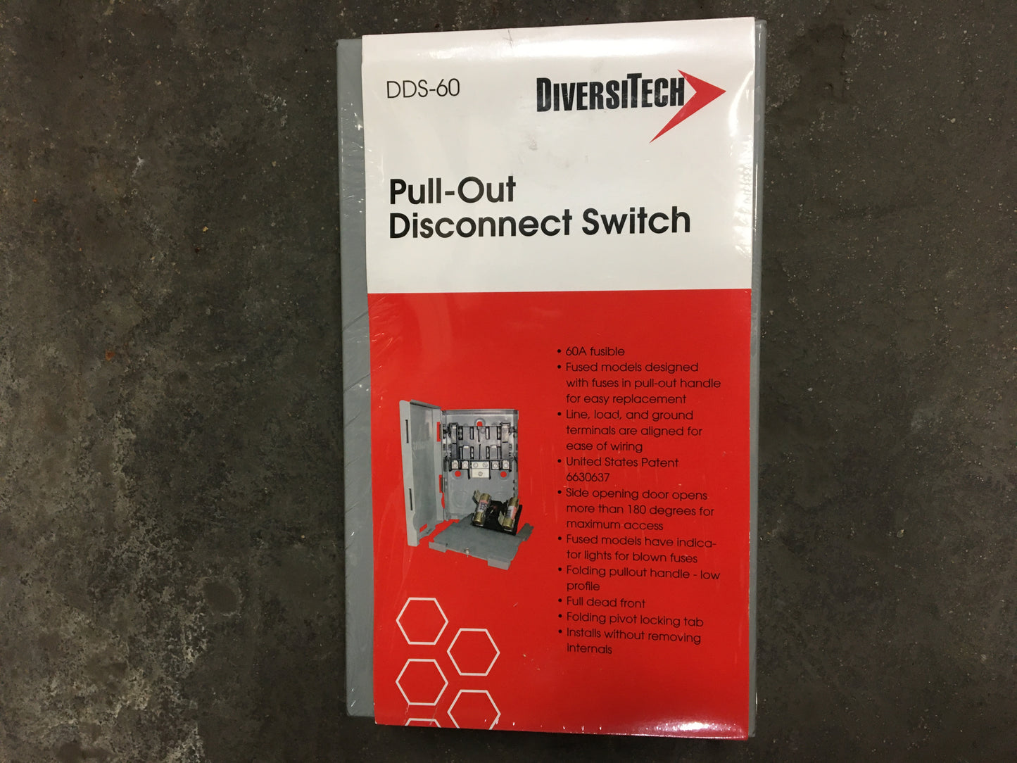 Interruptor de desconexión extraíble con fusible de 60 A y 240 V