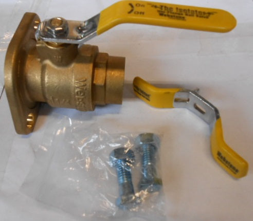 Válvula de bola aisladora con brida unidireccional de latón de 1-1/4"