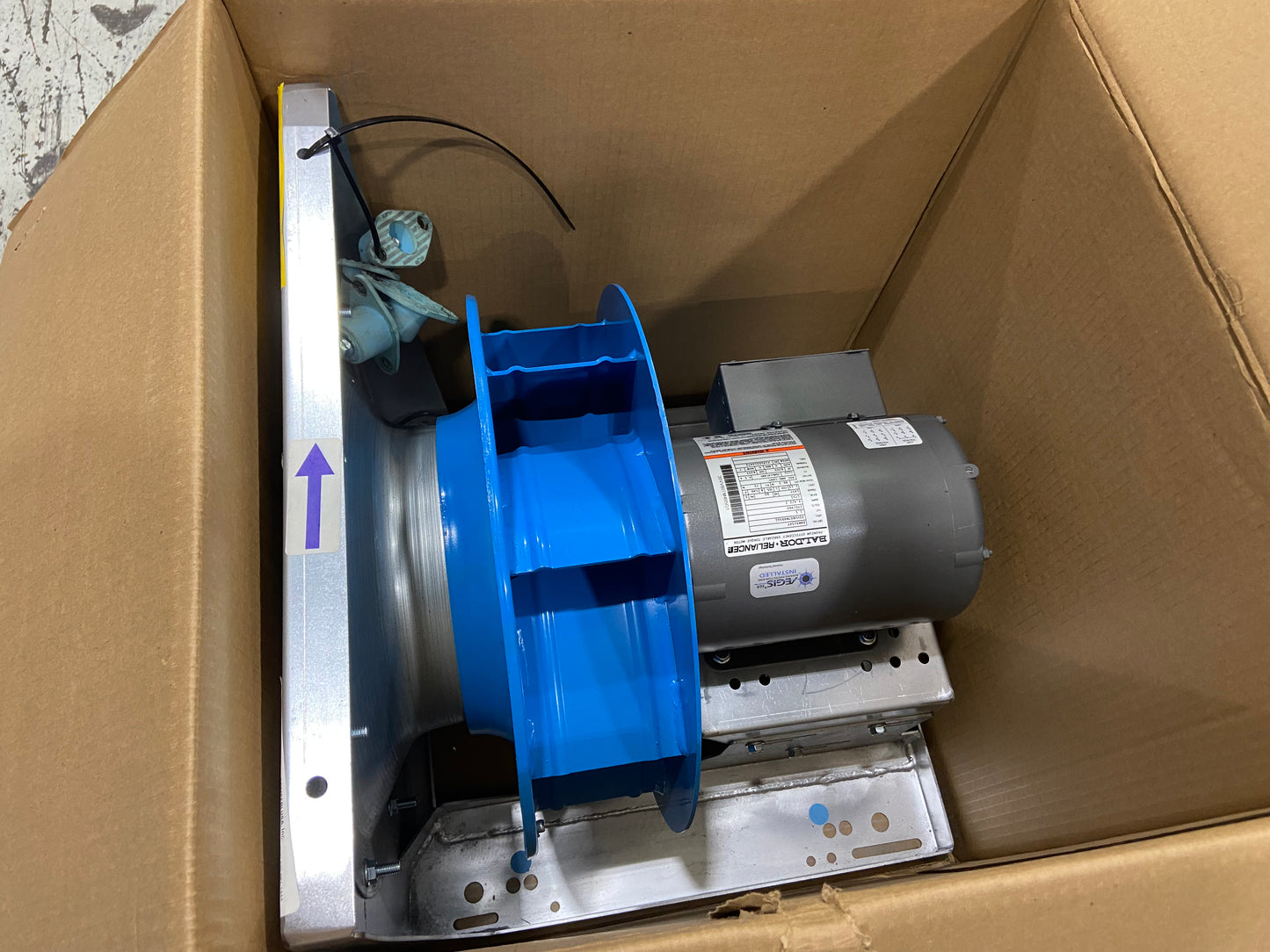 Comefri NP35T004 14 Single Inlet Direct Drive Plenum Fan w/1.5HP 230/460 Volt Motor RPM 2150