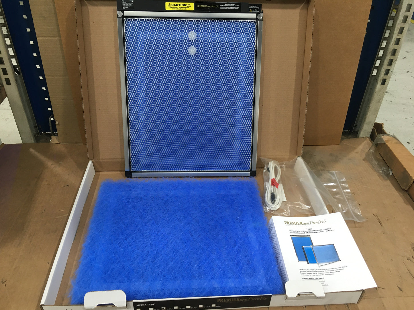 16 x 20" Whole House Polarized Media Air Cleaner 24 Volt"