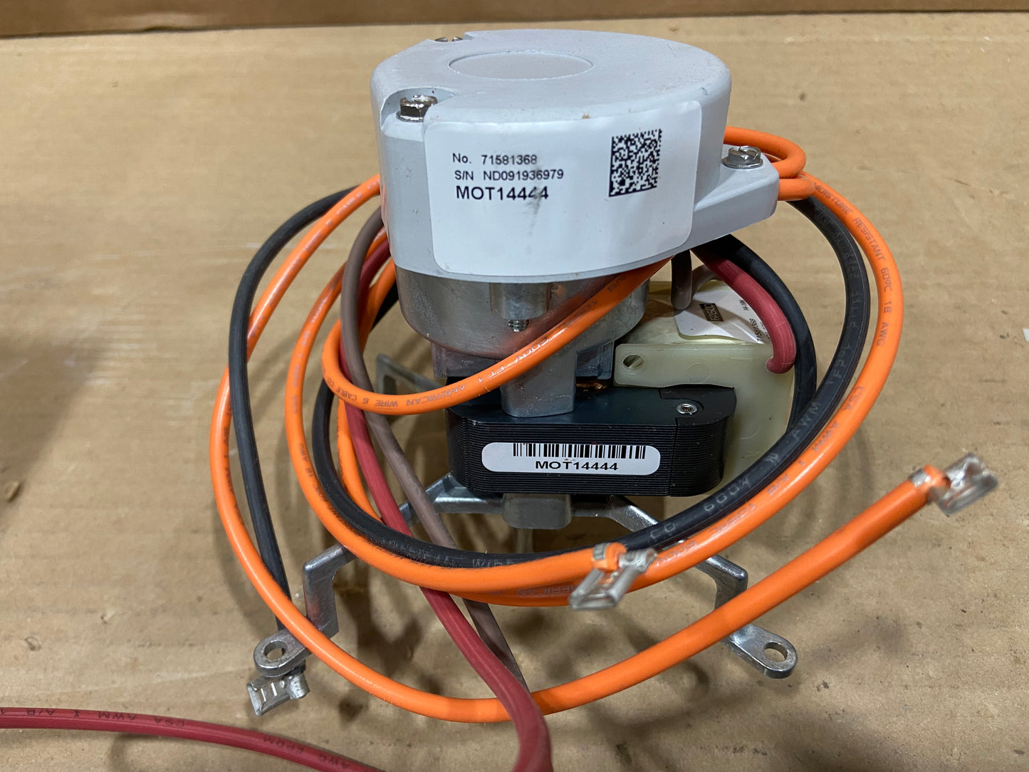 1/200 HP Draft Inducer Motor 208-230/60/1 3000 RPM 1 Speed