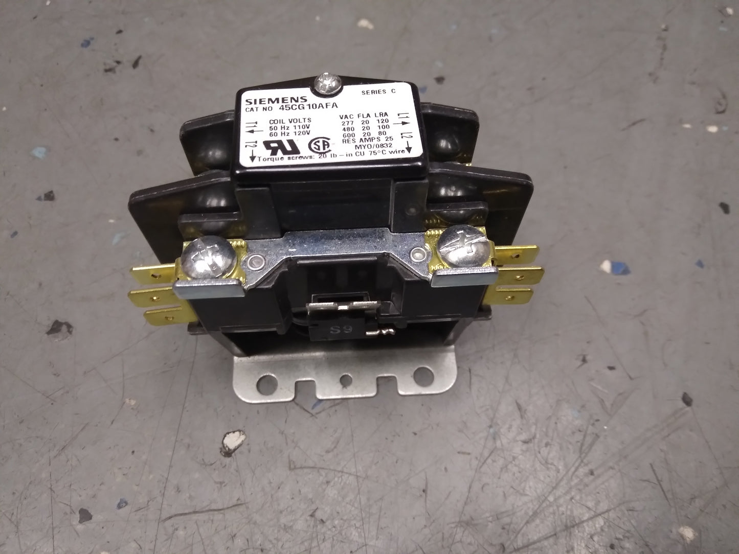 1 Pole 20Amp Contactor 600V Coil:110-120V Hertz:50-60