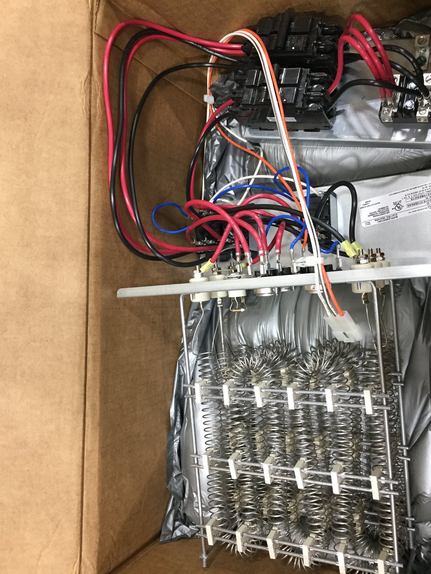 15 Kw Electric Heat Kit 208-240/60/1 W/2 60 Amp Breakers