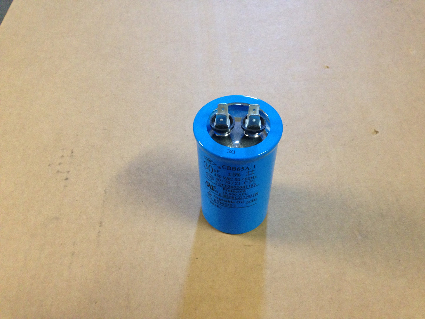 30UF x 450 VAC/50-60, Round Run Capacitor