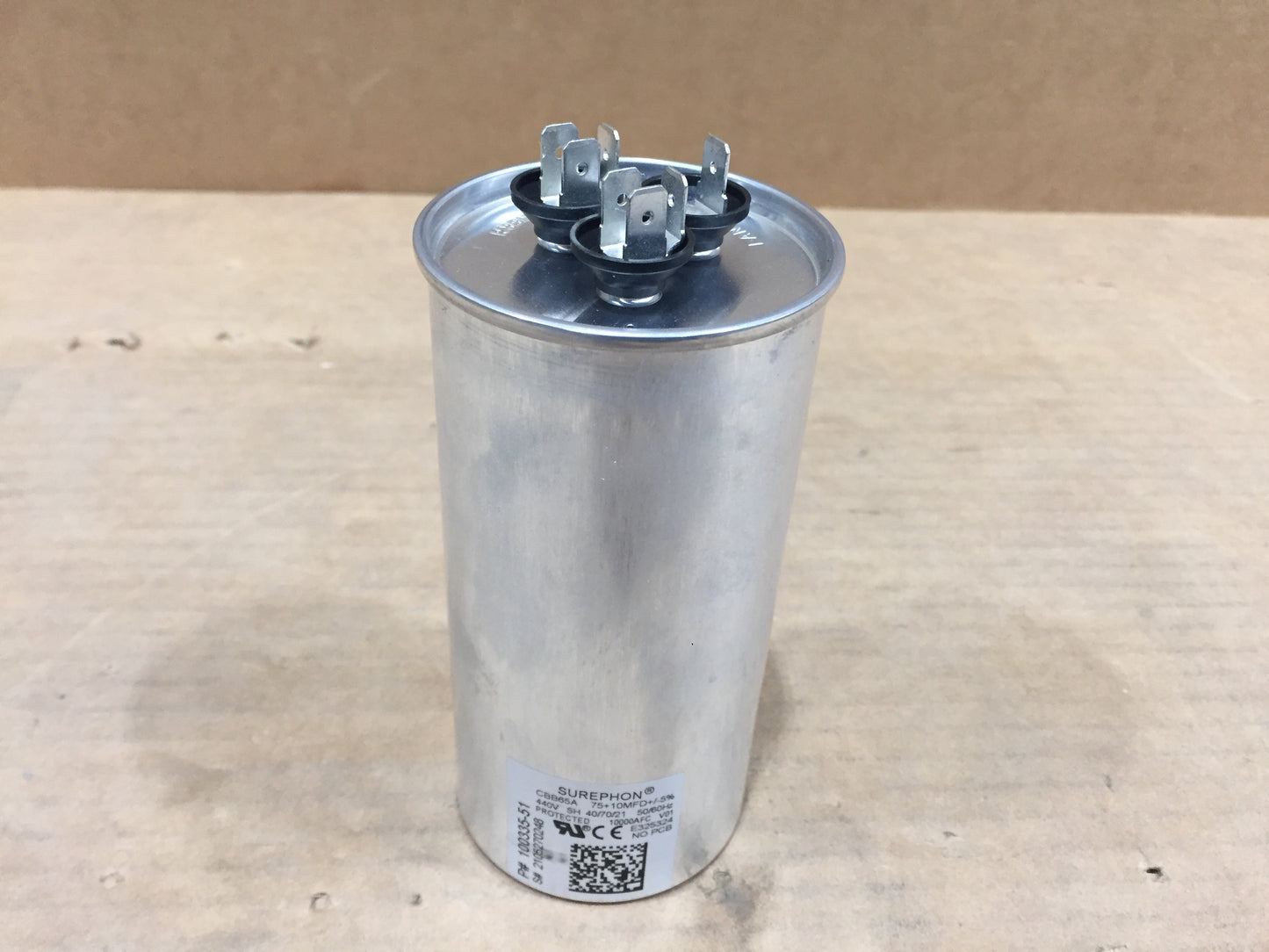 Run Capacitor; 75+10MFD+/-5% , 440V, Round, 50/60Hz