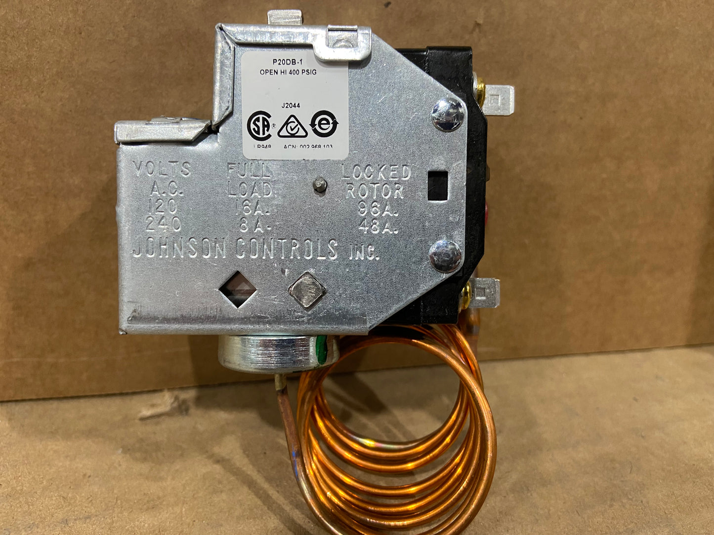 Air Conditioning Limit Control 120/240 VAC