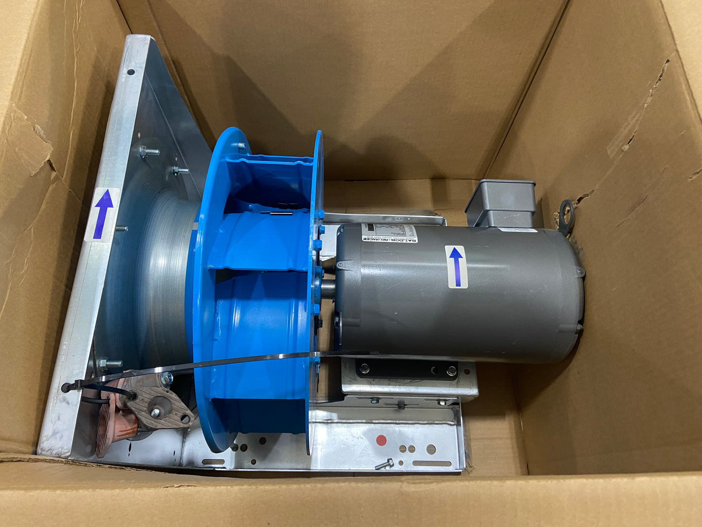 16" Single Inlet Direct Drive Plenum Fan w/5HP 208 Volt Motor RPM 2730