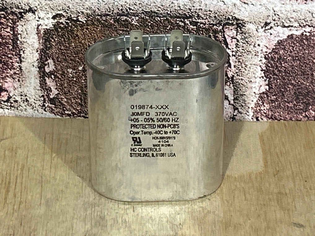 370 Vac, 30MFD 50/60 Hz, Round Capacitor