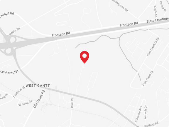 Map depicting South Carolina warehouse location