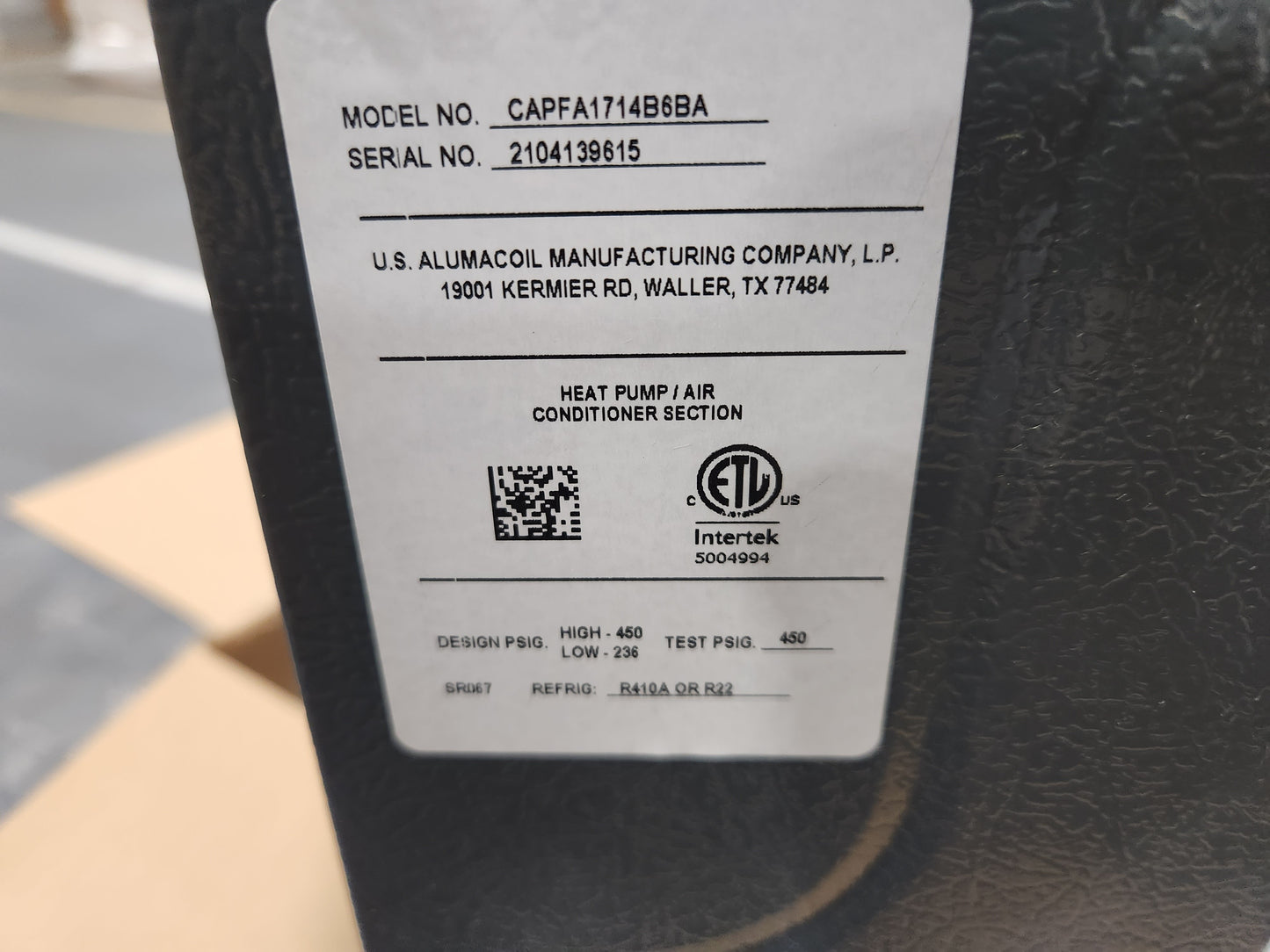 40,000 BTU Low NOx Up/Horz Comm Comp Gas Furnace 96% with 1.5 Ton Up/Down Cased A Coil, R22/R-410A